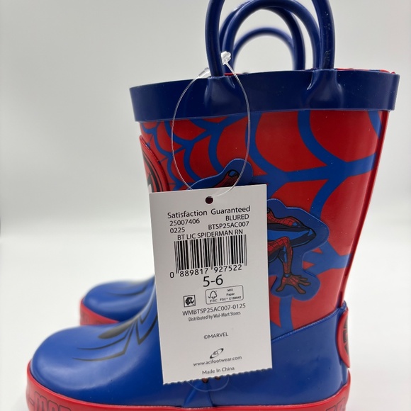 Spider-Man Toddler Rain Boots - Size 5/6 - Picture 7 of 9